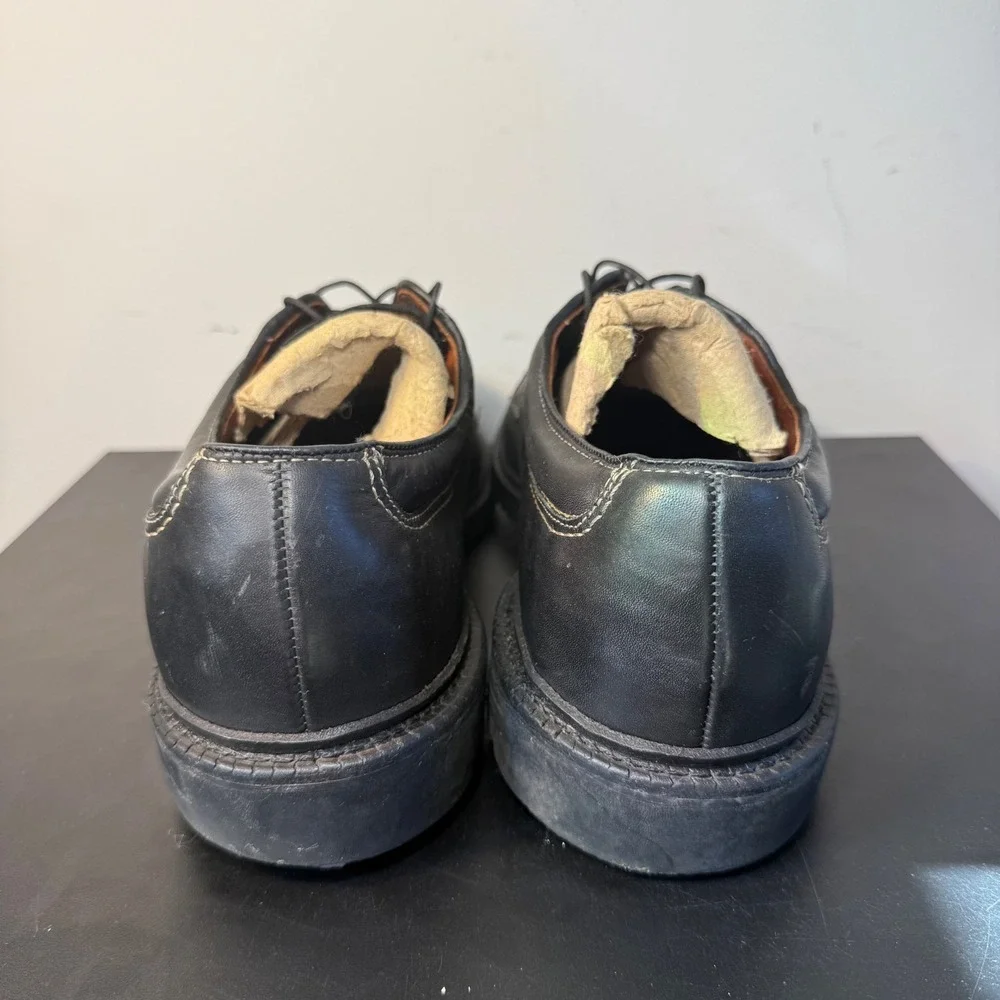 Allen Edmonds Wilbert Mens‎ 10.5 Black Leather Split Toe Derby Shoes USA Made